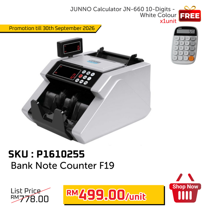 Pre-Order : Promo@Bank Note Counter F19