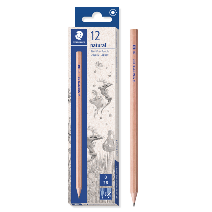 Staedtler Natural 2B Pencils 12s 13060N-002