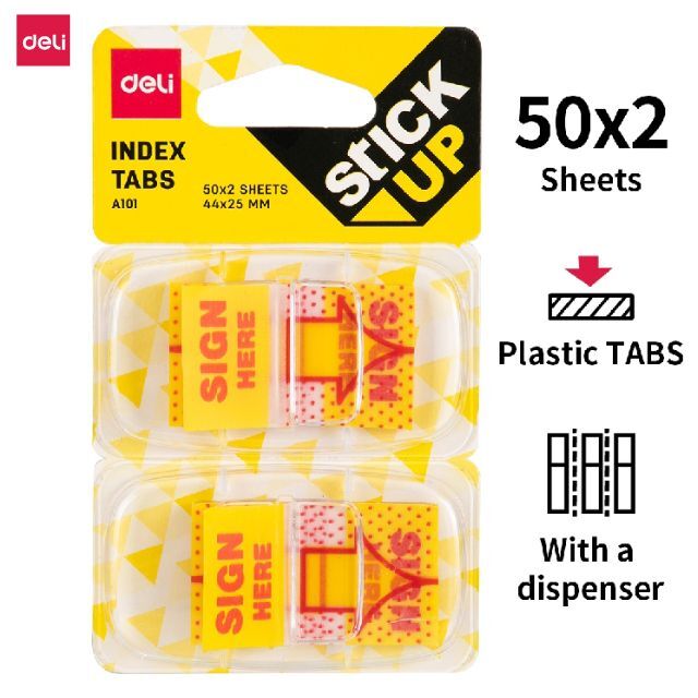 Deli Index Tabs Sign Here 2x50's