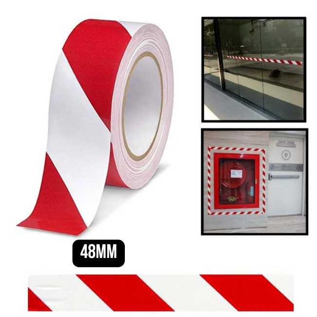 Floor Tape Hazard Warning 48mm