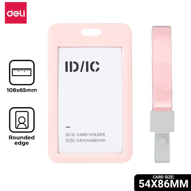Deli ID/IC Holder with Lanyard 54x86mm PZ30