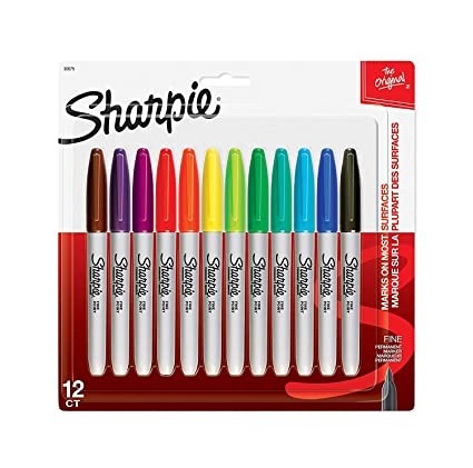 Sharpie Permanent Marker Fine - 12 Colors Set BL12 (30075PP)