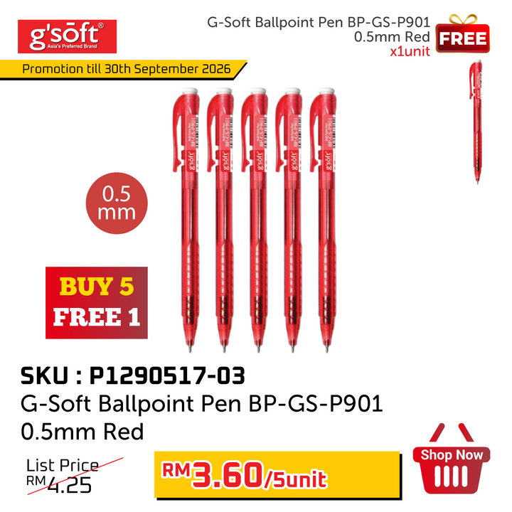 Promo@G-Soft Ballpoint Pen BP-GS-P901 0.5mm