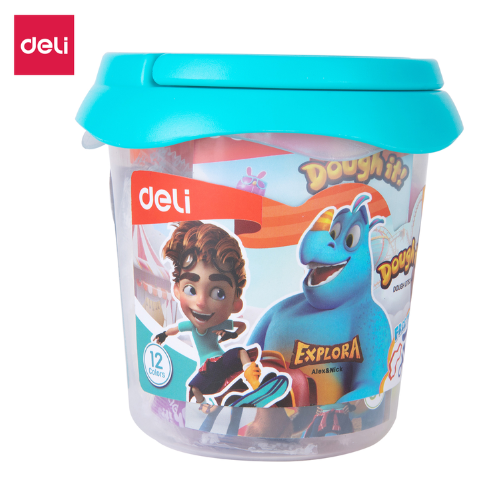 [Deli Play Dough 12 Colour with Container ED75346]