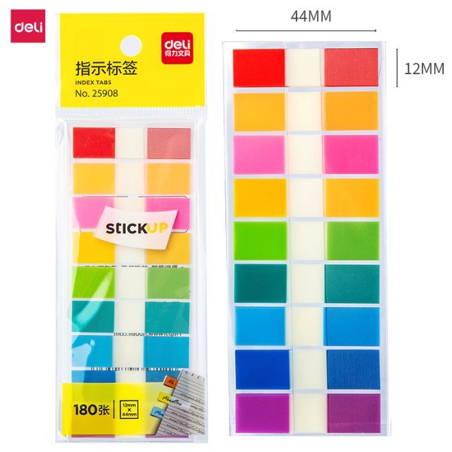 Deli Multi Colour Index Tabs 9x20's