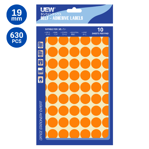UEW Label sticker 190  10's Colour