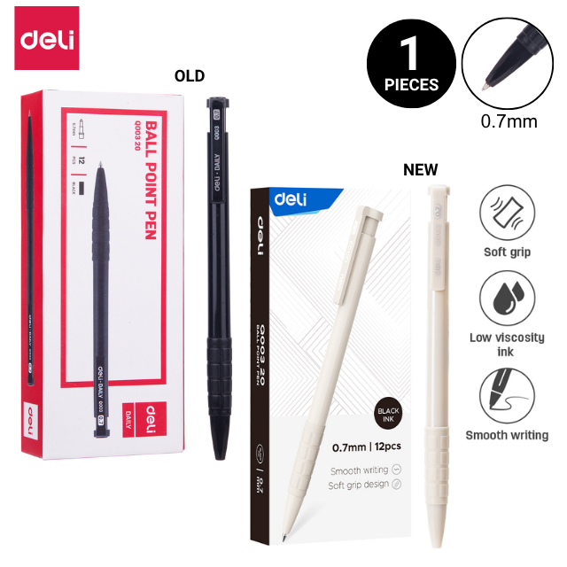 Deli Ballpoint Pen Bullet Tip 0.7mm