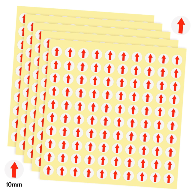 UEW Arrow Label Sticker 10mm 2000's/pkt