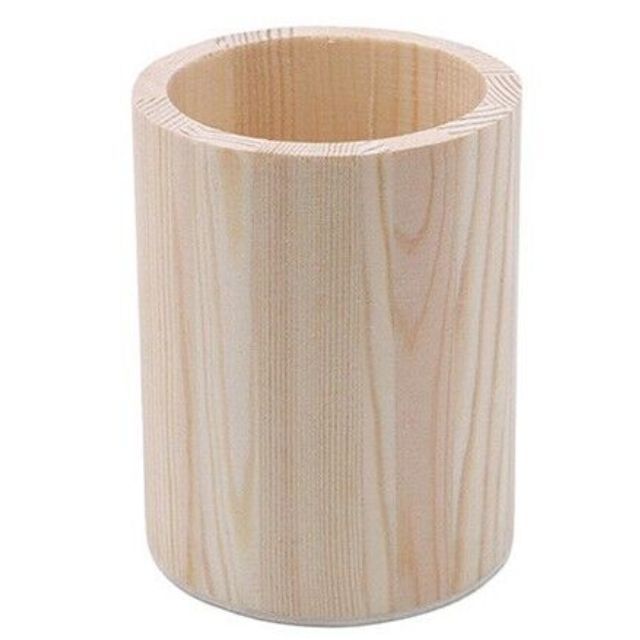 Pen Stand Wooden Round 80x100mm