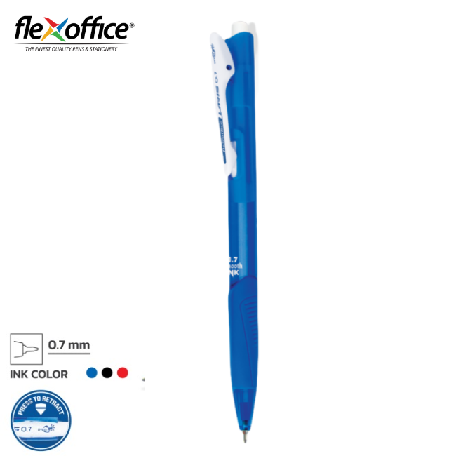 Flexoffice Laris Auto Retractable Pen 0.7mm FO-GELB014