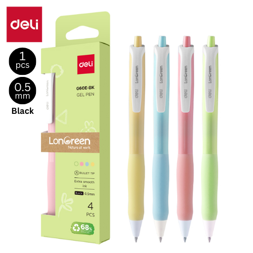 Deli Gel Pen G60E-BK 0.5mm Black