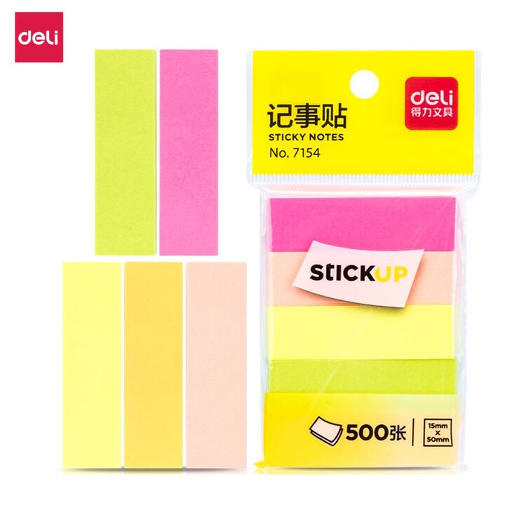 Deli Neon Colour Index Tabs 5x100's