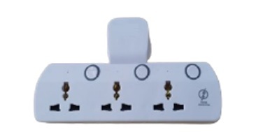 Zeatar Extension T-Adaptor 3 Gang Socket (Z7233)
