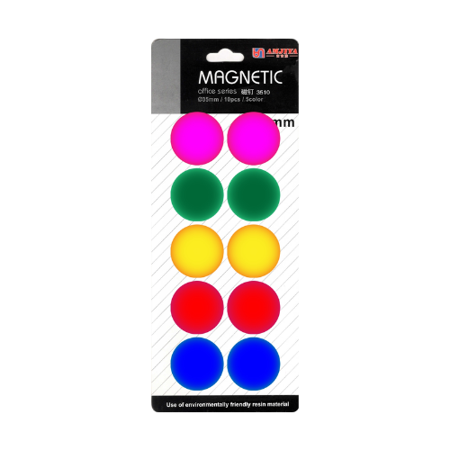 DGG Magnetic Button Mix Colour 10's 3.5cm