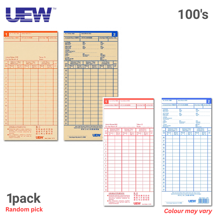 UEW Time Card 100's