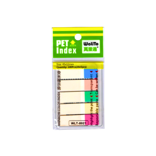 Walito Pet Index 45x12mm (5 colours x 20pcs)