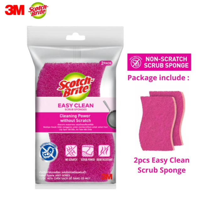3M Scotch Brite Easy Clean Scrub Sponges