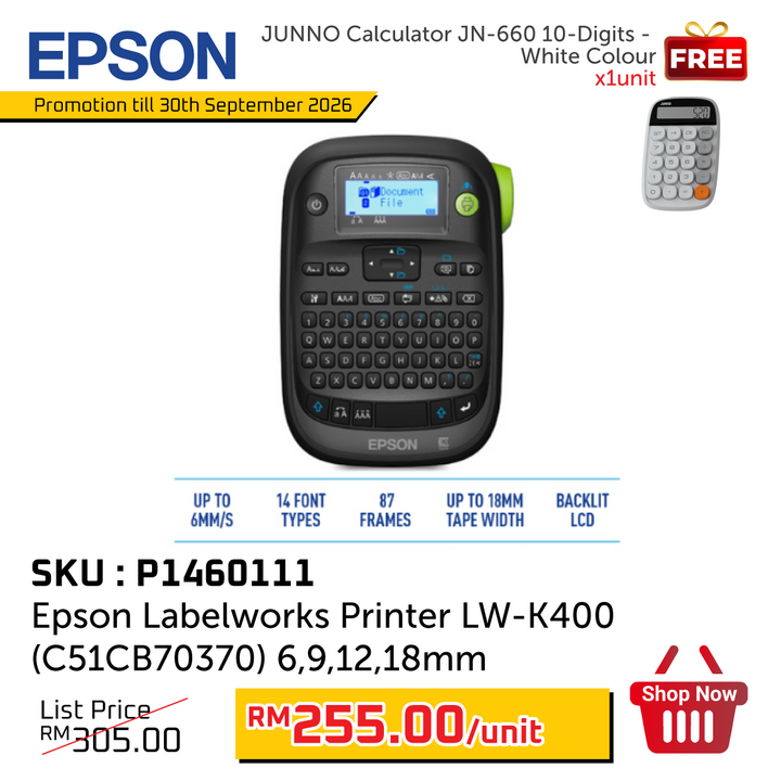 Promo@Epson Labelworks Printer LW-K400