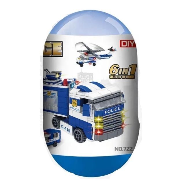 Police Building Block Eggs 6in1 DR.STAR No.722