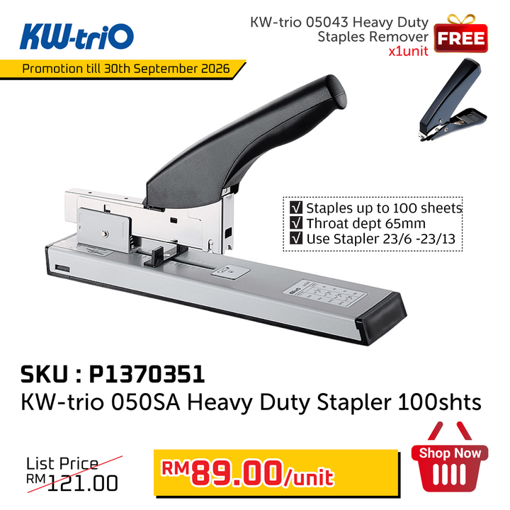 Promo@KW-trio 050SA Heavy Duty Stapler 100shts