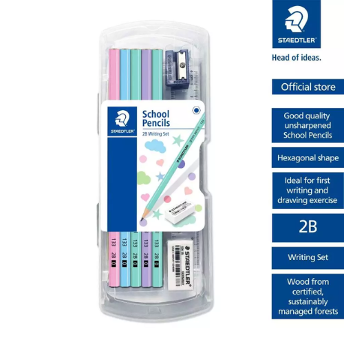 Staedtler School Pencils 2B Writing Set FSC 100% - Pastel