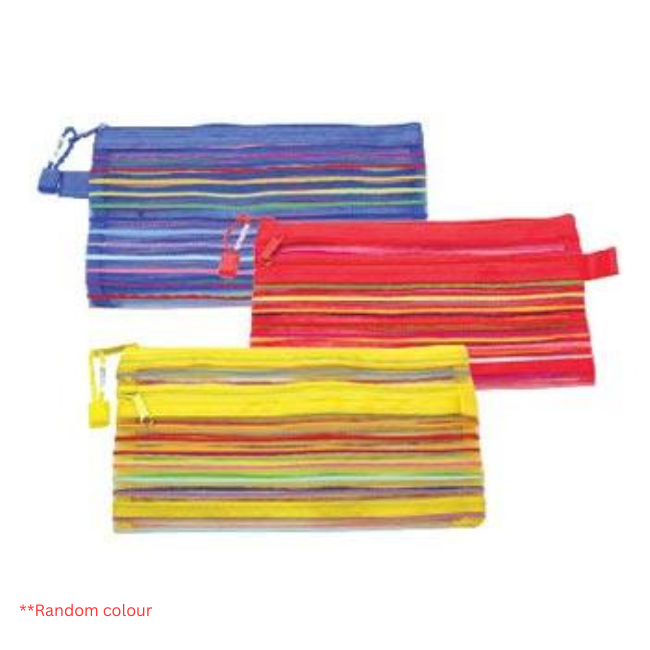 Zip Soft Bag Colourful Line With 2 zip