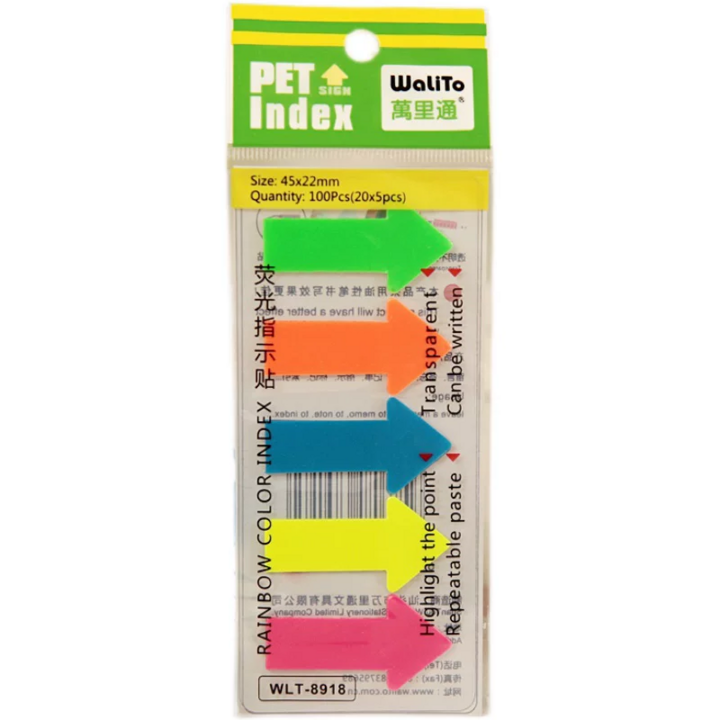Walito Pet Index Arrow Fluorescent WLT-8918 45x22mm (5x20pcs)