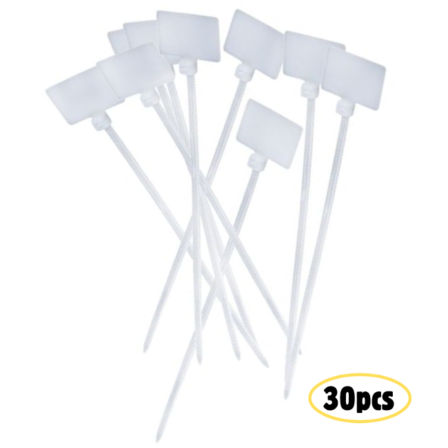 Cable Tie Nylon 4x200mm with Rectangle Tag 15x25mm 30's