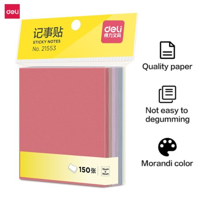 Deli Morandi Color Sticky Notes Mix Colour 3x3 inch 21553 150's