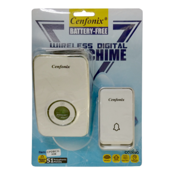 Cenfonix Wireless Door Chime Light Green (K09)