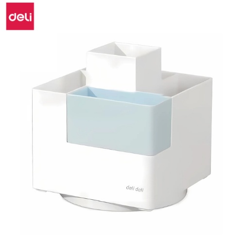Deli Pen Holder 120x120x130mm PK200 Blue