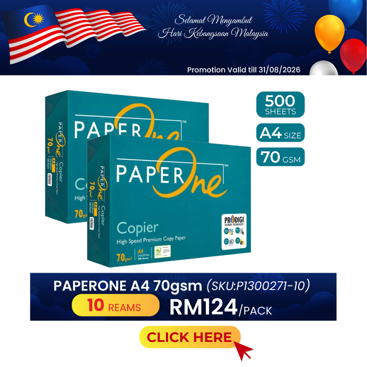 Promo@10reams PaperOne Green Box A4 Paper 70gsm 500's