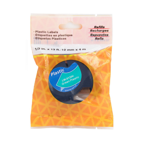 UEW 91204 UK Plastic Black on Green (12mmx4m) Compatible Dymo Letra