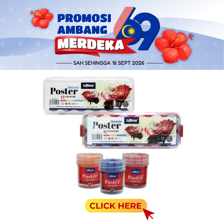 Merdeka@Dolphin Poster Colour DOL-PC12 15cc