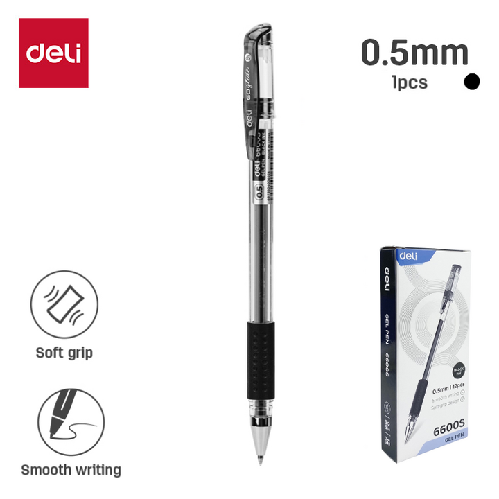Deli Gel Pen Bullet Tip 6600S 0.5mm