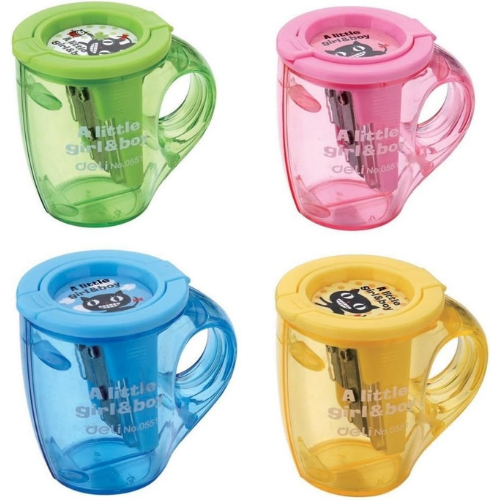 Deli 2 Hole Pencil Sharpener Fruit Canister