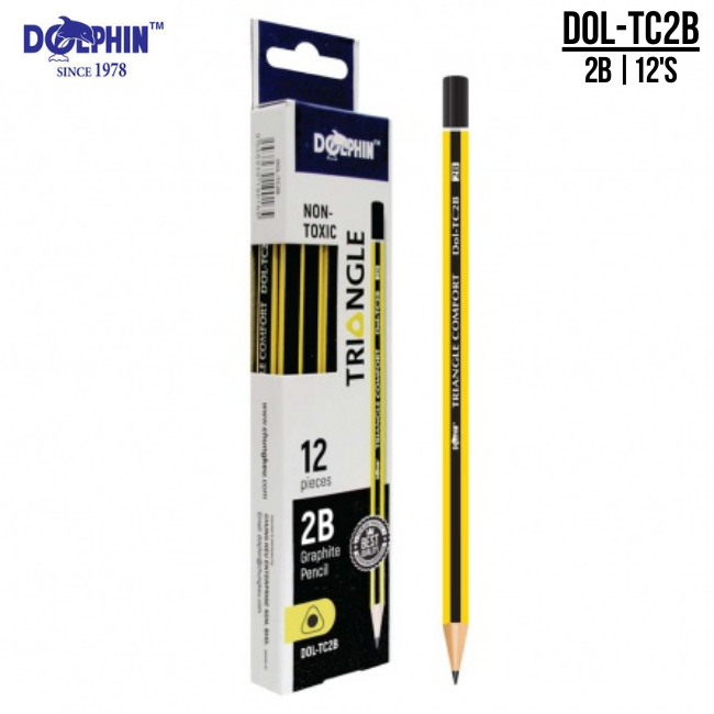 Dolphin Pencil Triangle 2B 12's