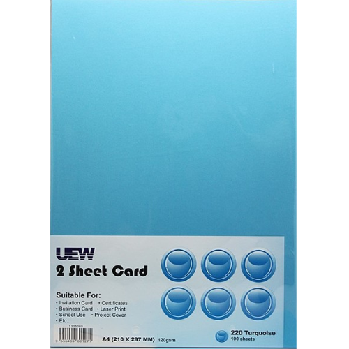 UEW 2 Sheet Card A4 120gsm 100s