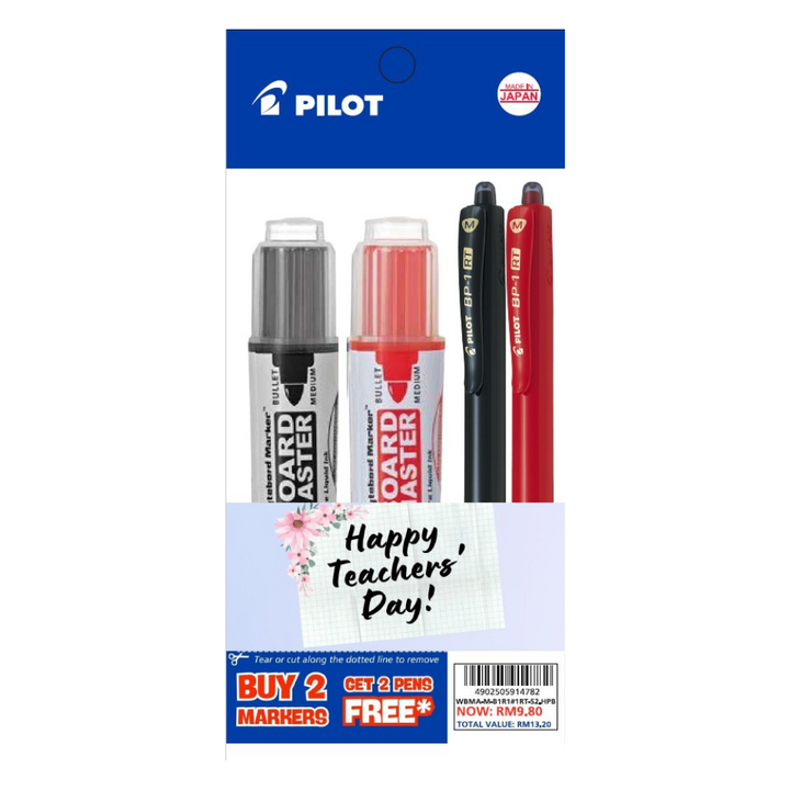 Pilot V-Board Marker M Black Red + B1L1 Black Red