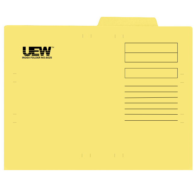 UEW Art Card Index Folder File 6025