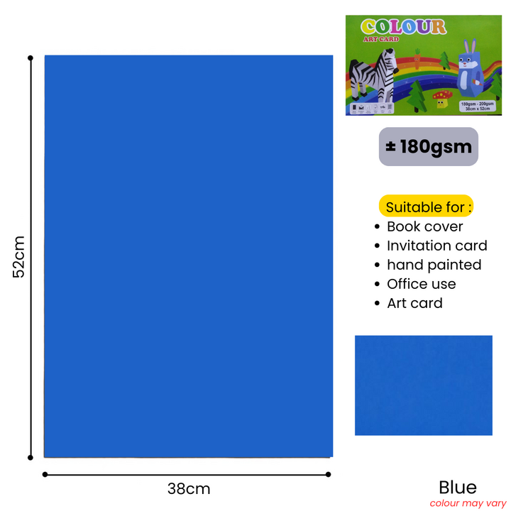 Colour Art Card 180gsm 38x52cm