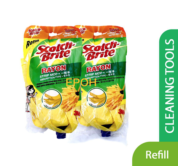 3M Scotch Brite Rayon Strip Mop Refill (Twin Pack)