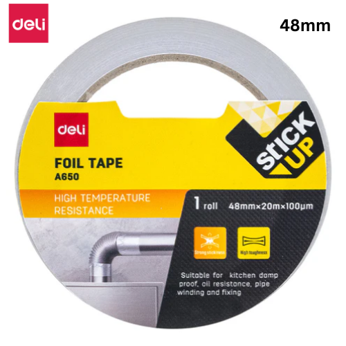 Deli Foil Tape Silver 48mm x 20m 100m