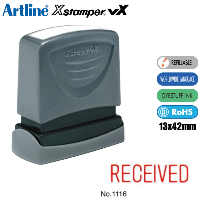 Artline X Stamper (Received) ES-BV - Red