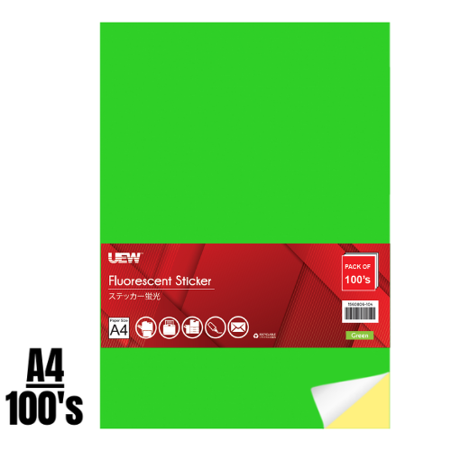 UEW Fluorescent Sticker A4 100's