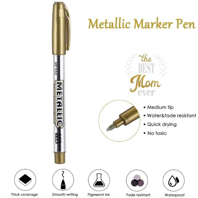 Metalic Craftwork Pen 1.5mm Gold BAOKE MP550