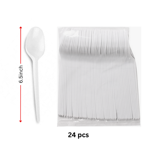 Dolphine Disposable Spoons 6.5inch 24pcs