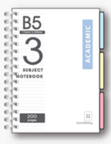 Masterprint Flagship Series B5 3 Subject Notebook 200pgs - HWF-3S-B5