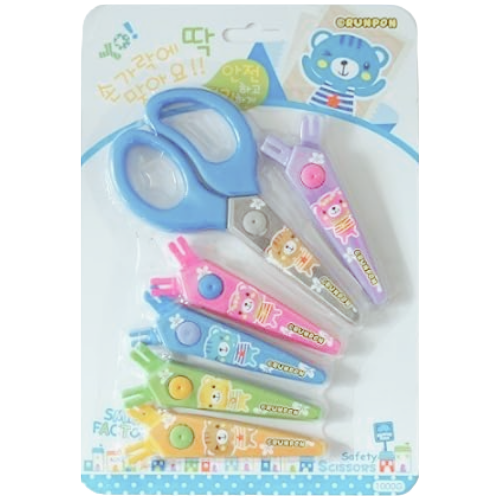 RUNPON 1 Craft Scissior + 5 Diff Design Cutting Blade