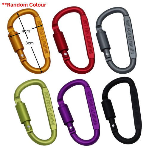 Aluminium D-Shaped Buckle Carabiner